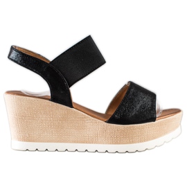 Seastar Glødende sandaler på kile sort