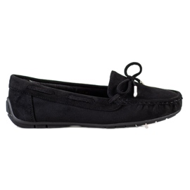 SHELOVET Komfortable loafers i ruskind sort