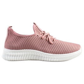 SHELOVET Komfortable Slip-On sneakers lyserød