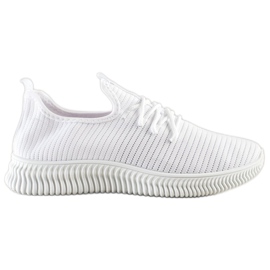 SHELOVET Komfortable Slip-On sneakers hvid