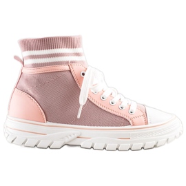 SHELOVET Moderigtige Slip-On sneakers lyserød