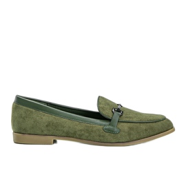 Grønne eco-ruskind Juliette loafers