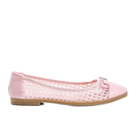 Kaley pink åbent ballerinaer lyserød