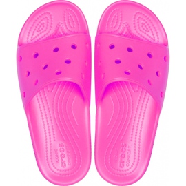 Crocs Classic Slide tøfler til kvinder pink 206121 6QQ lyserød