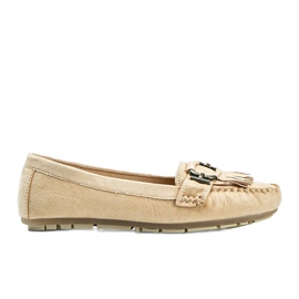 Beige øko-ruskind loafers fra Maia