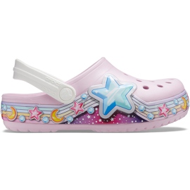 Crocs til børn Fl Star Band Træsko pink 207075 6GD lyserød