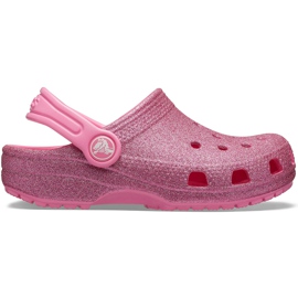 Crocs Kids Classic Glitter Clog pink 205441669 lyserød
