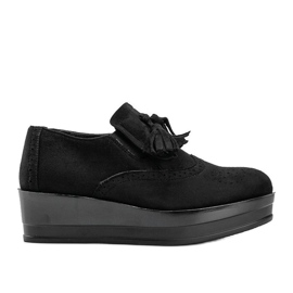 Sort ruskind brogues på Makenzie -kilen