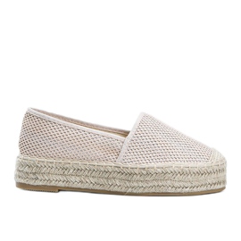 Beige espadriller på en tyk Lia sål