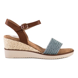 Evento Letflettede sandaler Best Seller brun blå