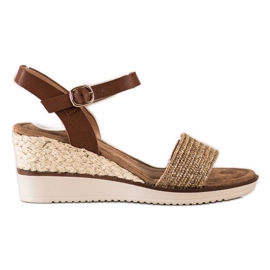 Evento Lette flettede sandaler beige brun
