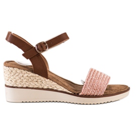 Evento Lette flettede sandaler brun lyserød