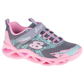 Skechers Twisty Brights W 302301L-GYPK Sko lyserød grå