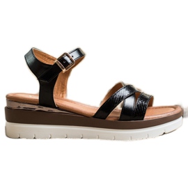 Seastar Sandaler på platformen sort