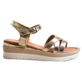 Seastar Sandaler på platformen gylden
