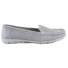 Goodin Grå læder loafers