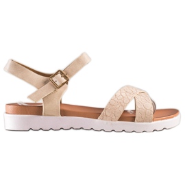Weide Beige sandaler med økolæder