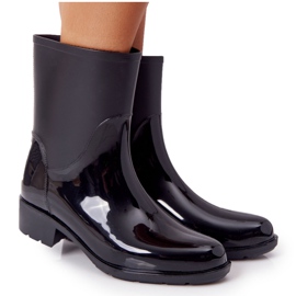 PS1 Skinnende sorte Jodhpur støvler Rainy Day