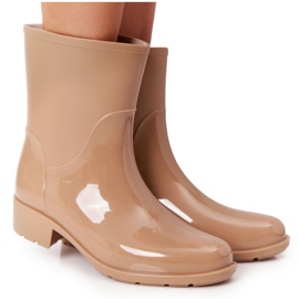 PS1 Shiny Galoshes Beige Jodhpur støvler Rainy Day