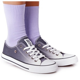 Dame Sneakers Big Star HH274128 Ombre Sort hvid