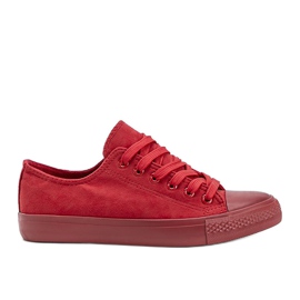 Røde Mara eco-ruskind sneakers