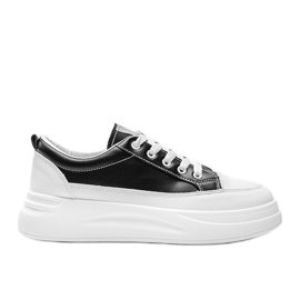 Sort / hvide sneakers på en tyk sål fra Kelsi