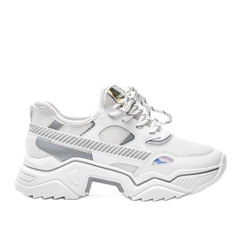 Hvide sneakers på en tyk Leanna sål