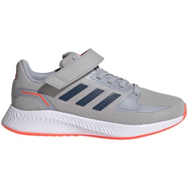 Grå Adidas Runfalcon 2.0 børnesko FZ0115 orange