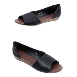 Sort udskåret ballerina 8278 Sort