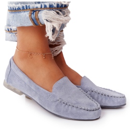 Suede Loafers Sergio Leone MK722 Blå