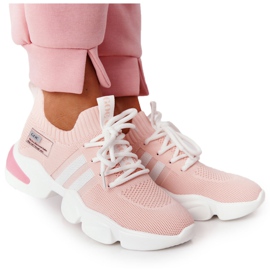 Sportsstrømper til kvinder GOE HH2N4019 Pink hvid