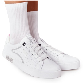 Kvinders lædersneakers Big Star HH274075 Hvid og sølv
