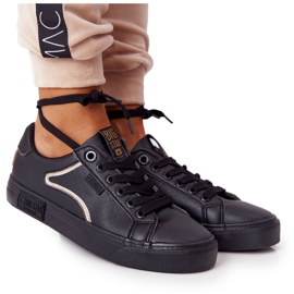 Kvinders lædersneakers Big Star HH274078 sort-sølv
