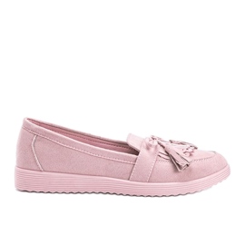 Magdalena pink loafers med frynser lyserød