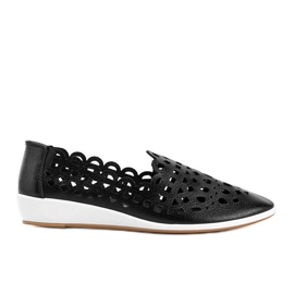 Sorte openwork sneakers fra Brandi