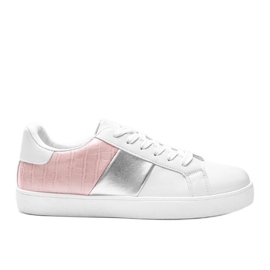 Haille pastel hvide og lyserøde sneakers