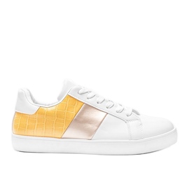 Haille pastel hvide og gule sneakers