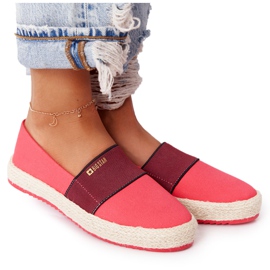 Rød Espadrilles på flettet sål Big Star HH274478