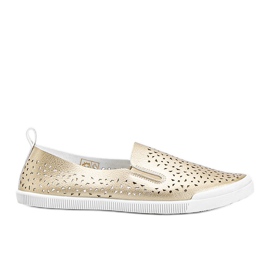Maegan gyldne openwork sneakers gylden