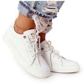 Kvinders lædersneakers Hvid Nicole 2640