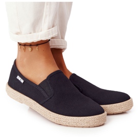 Sort Espadrilles på en flettet sål Big Star DD274017