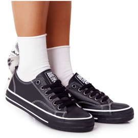 Kvinders lædersneakers Big Star HH274145 sort