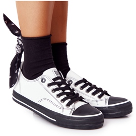 Kvinders lædersneakers Big Star HH274147 Hvid og sort