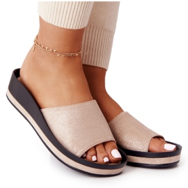 Kile sandaler Vinceza 21-17113 Beige og guld sort gylden