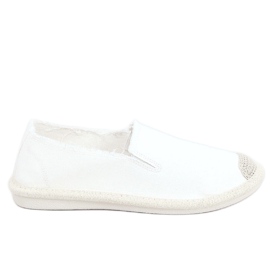 Hvide espadriller til kvinder 7105 Hvid
