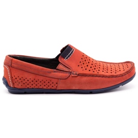 Olivier Herresko moccasin 906 til sommerrød