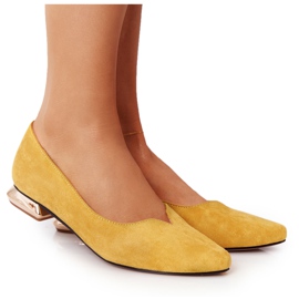 Gule loafers på guldhæl Vinceza 21-10601