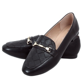 Sorte kvinders loafers JL76 Sort