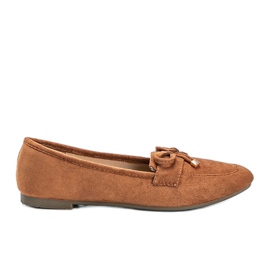 Brune loafers med sløjfe fra Arlene