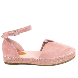 Kvinders espadriller med udskåret pink 1219 Pink lyserød